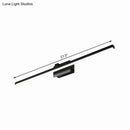 GobekUsa Modernist LED Vanity Light Fixture - Black/White Linear Design - 16"/19.5" Width - Warm/White Light