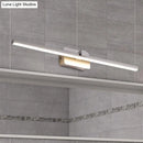 GobekUsa Modernist LED Vanity Light Fixture - Black/White Linear Design - 16"/19.5" Width - Warm/White Light