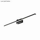 GobekUsa Modernist LED Vanity Light Fixture - Black/White Linear Design - 16"/19.5" Width - Warm/White Light