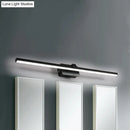 GobekUsa Modernist LED Vanity Light Fixture - Black/White Linear Design - 16"/19.5" Width - Warm/White Light
