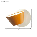 GobekUsa Modernist LED Wall Mount Light Fixture with Orange Barrel Design - 1 Bulb Metal Lighting
