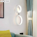 GobekUsa Modernist White Halo Ring Wall Sconce Light - Metal LED Wall Lamp for Corners