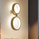 GobekUsa Modernist White Halo Ring Wall Sconce Light - Metal LED Wall Lamp for Corners