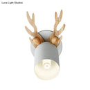 GobekUsa Modernist Metal Wall Sconce with Antler Design and Cylinder Shape for Bedroom Lighting