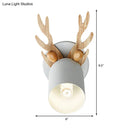 GobekUsa Modernist Metal Wall Sconce with Antler Design and Cylinder Shape for Bedroom Lighting