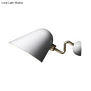 GobekUsa Modernist Metal Wall Sconce with Rotating Node - Wide Flare, White, 1 Head