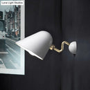 GobekUsa Modernist Metal Wall Sconce with Rotating Node - Wide Flare, White, 1 Head