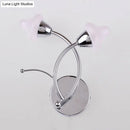 GobekUsa Modernist Mushroom Milk Glass Wall Light with Chrome LED – Ideal for Office
