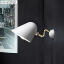 GobekUsa Modernist Metal Wall Sconce with Rotating Node - Wide Flare, White, 1 Head