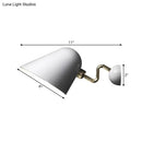 GobekUsa Modernist Metal Wall Sconce with Rotating Node - Wide Flare, White, 1 Head