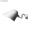 GobekUsa Modernist Metal Wall Sconce with Rotating Node - Wide Flare, White, 1 Head