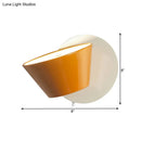 GobekUsa Modernist LED Wall Mount Light Fixture with Orange Barrel Design - 1 Bulb Metal Lighting