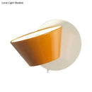 GobekUsa Modernist LED Wall Mount Light Fixture with Orange Barrel Design - 1 Bulb Metal Lighting