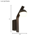 GobekUsa Modern White Glass LED Orb Sconce Light for Stairway Wall with Metal Arm