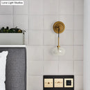 GobekUsa Modernist Oval Amber/White Glass Sconce with Brass Finish - Wall Mounted 1-Light Drop Lamp