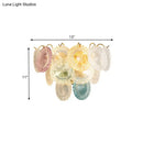 GobekUsa Modernist Layered Disc Wall Light in Pink and Blue Glass - 5-Bulb Wall-Mounted Lighting Fixture for Dining Room