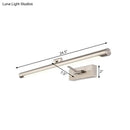 GobekUsa Modernist Tubular Wall Lamp in Gold Metal with LED Vanity Lighting - 16.5"/20.5" Width, Ideal for Bedrooms