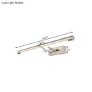 GobekUsa Modernist Tubular Wall Lamp in Gold Metal with LED Vanity Lighting - 16.5"/20.5" Width, Ideal for Bedrooms