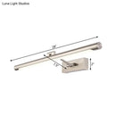 GobekUsa Modernist Tubular Wall Lamp in Gold Metal with LED Vanity Lighting - 16.5"/20.5" Width, Ideal for Bedrooms