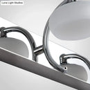GobekUsa Modernist Style Silver Wall Lamp with Round Frosted Acrylic Shade, 2/3 Heads, Warm/White Lighting - Bathroom Vanity Light
