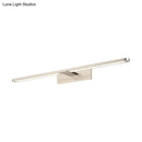 GobekUsa Modernist LED Metal Wall Sconce Lamp - White/Warm Light, 19.5"/23.5"/34" Wide - Silver/Nickel Finish
