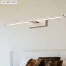 GobekUsa Modernist LED Metal Wall Sconce Lamp - White/Warm Light, 19.5"/23.5"/34" Wide - Silver/Nickel Finish