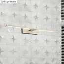 GobekUsa Modernist LED Metal Wall Sconce Lamp - White/Warm Light, 19.5"/23.5"/34" Wide - Silver/Nickel Finish