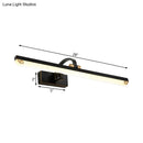GobekUsa Modernist Style Black Finish Linear Vanity Light: 16"/22" wide LED Acrylic and Metal Wall Lamp for Bathroom - Warm/White Lighting