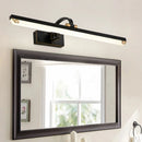 GobekUsa Modernist Style Black Finish Linear Vanity Light: 16"/22" wide LED Acrylic and Metal Wall Lamp for Bathroom - Warm/White Lighting