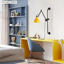 GobekUsa Modernist Style Black/White Dome Shade Wall Light with Adjustable Metal Lamp - Ideal for Dining Room