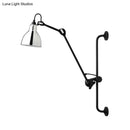 GobekUsa Modernist Style Black/White Dome Shade Wall Light with Adjustable Metal Lamp - Ideal for Dining Room