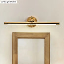 GobekUsa Modernist Style LED Vanity Wall Light in Linear Metallic Design – 16"/21.5" Width, Brass/Gold Finish