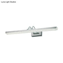 GobekUsa Modern Metal Vanity Wall Sconce with LED Lights - Curved Arm, 3 Gears - 16.5"/28"/22.5" Wide in Black/Silver/Coffee