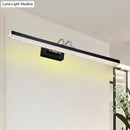 GobekUsa Modern Metal Vanity Wall Sconce with LED Lights - Curved Arm, 3 Gears - 16.5"/28"/22.5" Wide in Black/Silver/Coffee