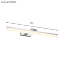 GobekUsa Modern Metal Vanity Wall Sconce with LED Lights - Curved Arm, 3 Gears - 16.5"/28"/22.5" Wide in Black/Silver/Coffee