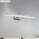 GobekUsa Modern Metal Vanity Wall Sconce with LED Lights - Curved Arm, 3 Gears - 16.5"/28"/22.5" Wide in Black/Silver/Coffee