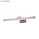 GobekUsa Modern Metal Vanity Wall Sconce with LED Lights - Curved Arm, 3 Gears - 16.5"/28"/22.5" Wide in Black/Silver/Coffee