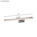 GobekUsa Modern Metal Vanity Wall Sconce with LED Lights - Curved Arm, 3 Gears - 16.5"/28"/22.5" Wide in Black/Silver/Coffee