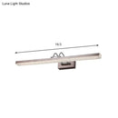 GobekUsa Modern Metal Vanity Wall Sconce with LED Lights - Curved Arm, 3 Gears - 16.5"/28"/22.5" Wide in Black/Silver/Coffee