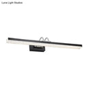GobekUsa Modern Metal Vanity Wall Sconce with LED Lights - Curved Arm, 3 Gears - 16.5"/28"/22.5" Wide in Black/Silver/Coffee