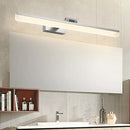GobekUsa Modern Metal Vanity Wall Sconce with LED Lights - Curved Arm, 3 Gears - 16.5"/28"/22.5" Wide in Black/Silver/Coffee
