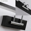GobekUsa Modern Metal Vanity Wall Sconce with LED Lights - Curved Arm, 3 Gears - 16.5"/28"/22.5" Wide in Black/Silver/Coffee
