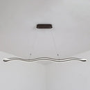 GobekUsa Modernist Wavy Strip LED Island Pendant - Acrylic Dining Room Hanging Lamp Kit