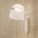 GobekUsa Modernist LED Dome Living Room Sconce Wall Lamp in White/Black Glass