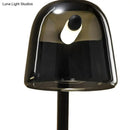 GobekUsa Modernist LED Dome Living Room Sconce Wall Lamp in White/Black Glass