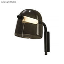 GobekUsa Modernist LED Dome Living Room Sconce Wall Lamp in White/Black Glass