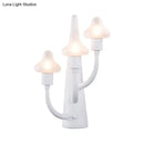 GobekUsa Modernist White LED Wall Lamp with Mushroom Opal Glass Shade - 2/3 Lights Living Room Sconce