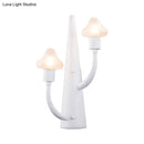 GobekUsa Modernist White LED Wall Lamp with Mushroom Opal Glass Shade - 2/3 Lights Living Room Sconce