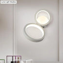 GobekUsa Modernist White Halo Ring Wall Sconce Light - Metal LED Wall Lamp for Corners