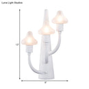 GobekUsa Modernist White LED Wall Lamp with Mushroom Opal Glass Shade - 2/3 Lights Living Room Sconce